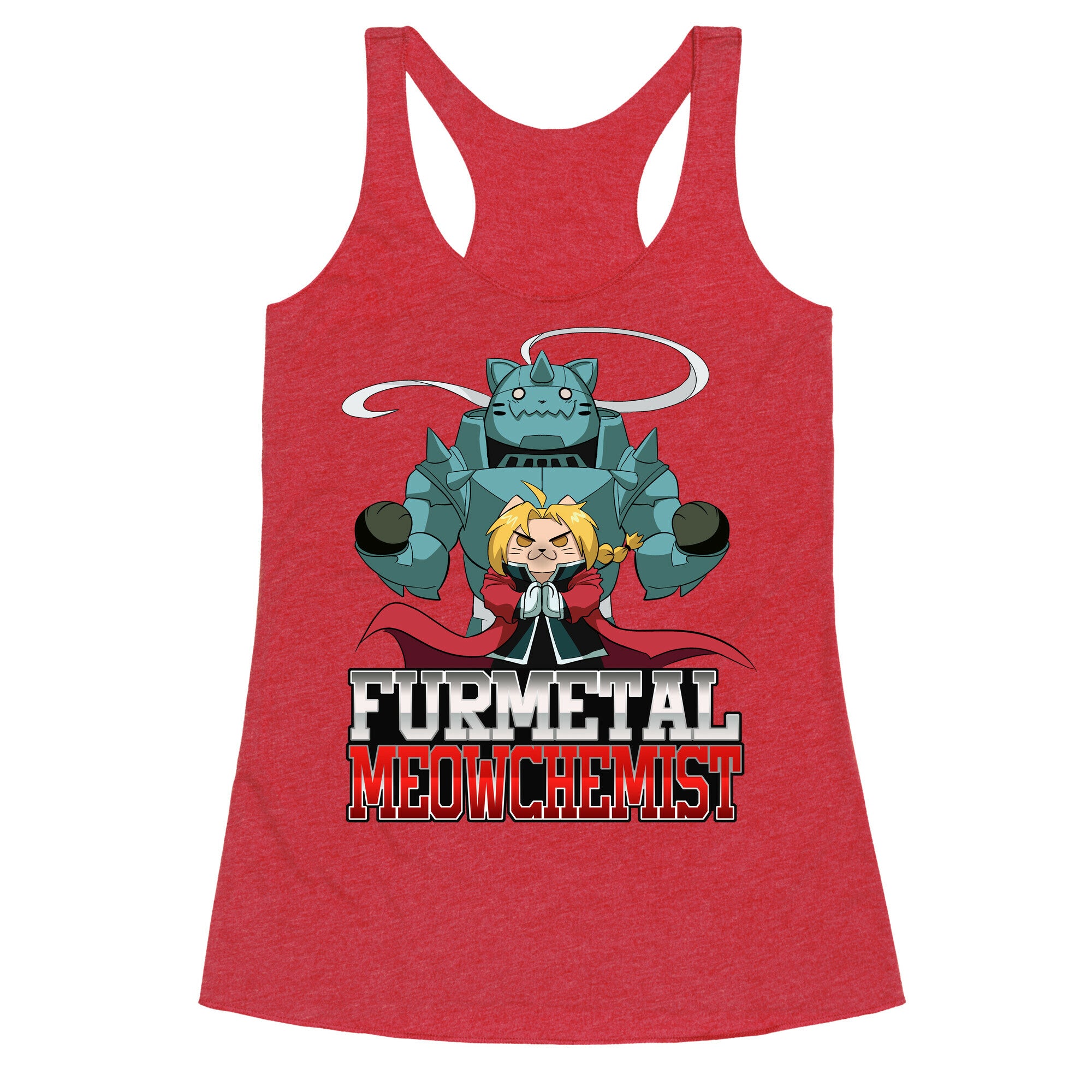Furmetal Meowchemist Racerback Tank